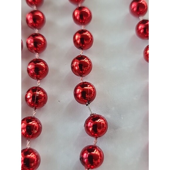 Christmas Tree Beaded Garland Red Vintage - Picture 9 of 10